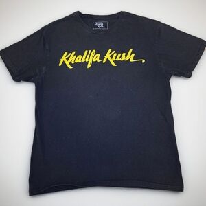 Khalifa Kush Black T-Shirt with Yellow Logo